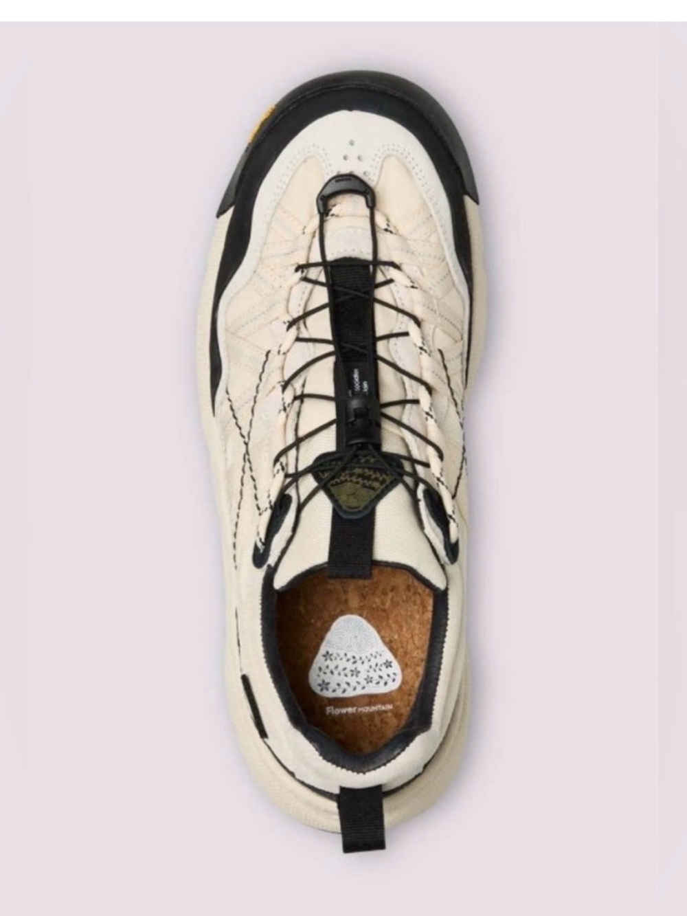 Flower Mountain IWANO 2 UNI Suede and technical fabric sneakers -White-Black - Picture 4 of 16